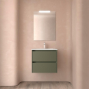 Badezimmermöbel BALTIC 600 2 Schubladen GREEN SATIN...