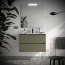 Badezimmermöbel BALTIC 800 2 Schubladen GREEN SATIN...