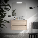 Badezimmermöbel BALTIC 900 2 Schubladen NATURAL +...