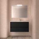 Badezimmermöbel BALTIC 1000 2 Schubladen BLACK SATIN...