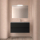 Badezimmermöbel BALTIC 1000 2 Schubladen BLACK SATIN + Waschtisch + Spiegel