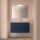 Badezimmermöbel BALTIC 1000 2 Schubladen BLUE SATIN + Waschtisch + Spiegel