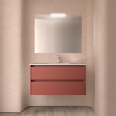 Badezimmermöbel BALTIC 1000 2 Schubladen RED SATIN +...