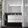 Badmöbelset BALTIC 1200 4 Schubladen WEISS SATIN + Waschbecken + Spiegel