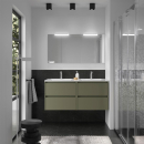 Badmeubelsamenstelling BALTIC 1200 4 lades GREEN SATIN +...