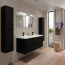 Badezimmermöbel BALTIC 1400 4 Schubladen BLACK SATIN...