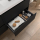 Badezimmermöbel BALTIC 1400 4 Schubladen BLACK SATIN + Waschtisch + Spiegel