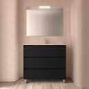 Badezimmermöbel BALTIC 1000 3 Schubladen BLACK SATIN...