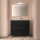 Badezimmermöbel BALTIC 1000 3 Schubladen BLACK SATIN + Waschtisch + Spiegel