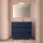 Badezimmermöbel BALTIC 1000 3 Schubladen BLUE SATIN + Waschtisch + Spiegel