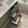 Badezimmermöbel BALTIC 1200 6 Schubladen GREEN SATIN + Waschtisch + Spiegel