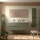 Badezimmermöbel BALTIC 1400 2 Türen und 2 Schubladen GREEN SATIN + Waschtisch + Spiegel