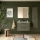Badezimmermöbel SILANE 800 2 Schubladen GREEN SATIN + Waschtisch + Spiegel