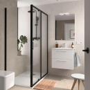 Badezimmermöbel SILANE 600 2 Schubladen WHITE SATIN...