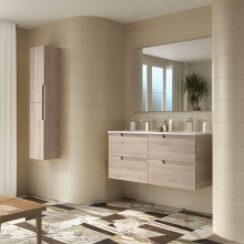 Badezimmermöbel VIMA 1200 NATURAL + Waschtisch
