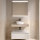 Set DOMUS 600 Schrankelement wandhängend 1 Schublade und Waschtischplatte WHITE SATIN