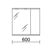 Spiegelschrank LOIRA 600 1 Tür