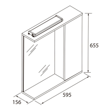 Spiegelschrank LOIRA 600 1 Tür