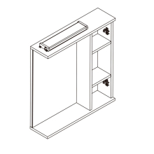 Spiegelschrank LOIRA 600 1 Tür