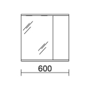 Spiegelschrank LOIRA 600 1 Tür