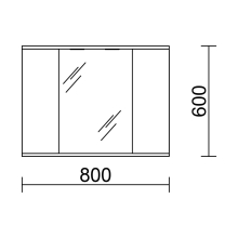 Spiegelschrank LOIRA 800 2 Türen