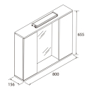 Spiegelschrank LOIRA 800 2 Türen