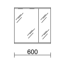 Spiegelschrank LOIRA 600 1 Glastür