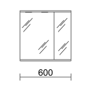 Spiegelschrank LOIRA 600 1 Glastür