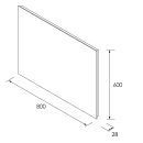 Spiegel BLOCK 800 horizontal vertical LED-Licht (20...