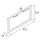 Set aus 2 mattschwarzen Rahmenbeinen 230x432 mm
