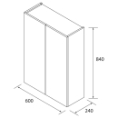 Schrankmodul INFINITY 2 Türen EICHE AFRIKA 600 x 840 mm