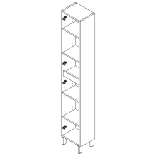 Hochschrank 2 Türen INFINITY EICHE AFRIKA 300 x 1810 x 240 mm