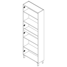 Hochschrank 4 Türen INFINITY EICHE AFRIKA 600 x 1810 x 240 mm