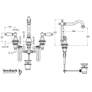 Herzbach ANAIS CLASSIC WT-Dreilochbatterie Stilgriffe mit...