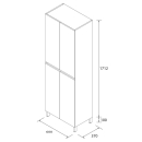 Hochschrank INFINITY 4 Türen NATURAL 600 x 1810 x...