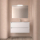 Badezimmermöbel BALTIC 1000 2 Schubladen WHITE SATIN + Waschtisch + Spiegel