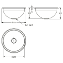 KWC Rundbecken, RONDO, Edelstahl, 233x107 mm, ohne...
