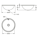 KWC Rundbecken, RONDO, Edelstahl, 426x160 mm,...