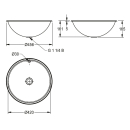 KWC Rundbecken, RONDO, Edelstahl, 456x165 mm,...