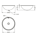 KWC Rundbecken, RONDO, Edelstahl, 456x165 mm,...