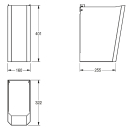 KWC Siphonabdeckung, ANIMA, Edelstahl, 160x401x322 mm