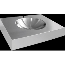 KWC Einzelwaschtisch, ANIMA, Edelstahl, 500x160x500 mm, mit Hahnloch