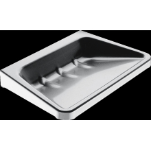 KWC Seifenablage, RODAN, Edelstahl, 125x22x90 mm, AP, Wasserablauf