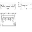 KWC Seifenablage, RODAN, Edelstahl, 125x22x90 mm, AP,...
