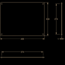 KWC Spiegel, RODAN, Edelstahl, 400x300x1 mm, Sichtbare...