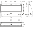 KWC Reihenurinal, CAMPUS, Edelstahl V2A, 1200x515x235 mm,...