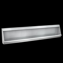 KWC Reihenurinal, CAMPUS, Edelstahl V2A, 2400x515x235 mm, Siebablauf Mittig
