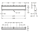 KWC Reihenurinal, CAMPUS, Edelstahl V2A, 2400x515x235 mm,...