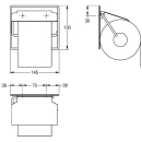 KWC Wc-rollenhalter, Edelstahl, 145x130x25 mm, Aufputz