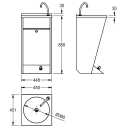 KWC Einzelwaschtisch, ANIMA, Edelstahl, 450x850x451 mm,...